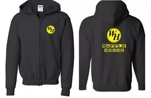 Waffle House Retro Badge Logo Food Breakfast Full Zip Hoodie Hooded Sweatshirt - Picture 1 of 4
