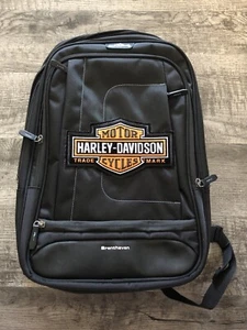Brenthaven X-Ray Friendly Rucksack Harley Davison Patch Schwarz Neu Lesen Gepolstert - Bild 1 von 9