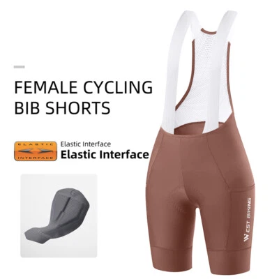 WEST BIKING Mujeres Ciclismo Culotte con tirantes Acolchado Larga Distancia Montar Pantalones Cortos Bolsillo Foto 1 de 4