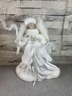 Angels Tree Topper Christmas All In White With White Wings