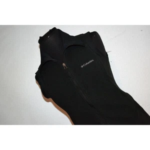 32845 Columbia Fleece Jacket Vest Full Zip Black Polyester Size Small Womens - Picture 1 of 8