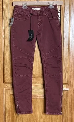 Jeans Mavi para mujer 27/32 tiro bajo borgoña elástico cremallera hipster preppy clásico Foto 1 de 4