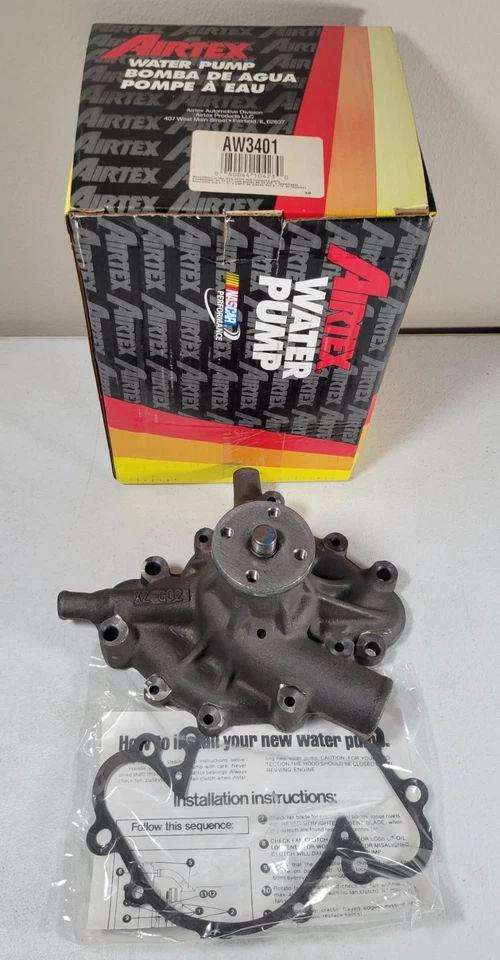 Bomba de água do motor Airtex AW3401 para WP-538 WH2070 W538M US3401H US3401 FABRICANTE DE EQUIPAMENTO ORIGINAL EUA - Imagem 1 de 4