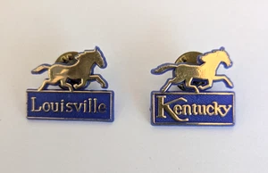 Lot of (2) Vintage Louisville Kentucky Horse Lapel Pin Pinback - Picture 1 of 2