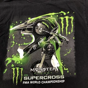 Monster Energy T-Shirt Herren Supercross FMA World Championships 2018 Chest 36" M - Bild 1 von 8