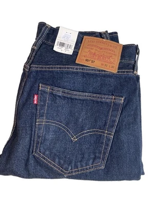 Nuevos Jeans Levi 501 Slim Fit - SELVEDGE, AZUL OSCURO - Elige Talla Foto 1 de 4