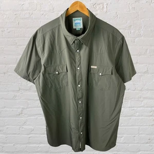Sendero Pearl Snap Shirt Kurzarm olivgrün Performance Texas Herren 3XL - Bild 1 von 6