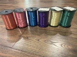 3000 Yards + Curling Ribbonfor Art&Craft Green Pink Orange Yellow Purple Blue - Picture 1 of 6