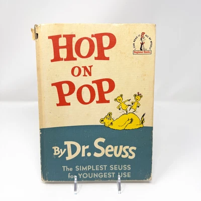 Hop On Pop By Dr. Seuss 1963 Beginner Books Book Club Edition Hardcover Vintage - Image 1 of 4