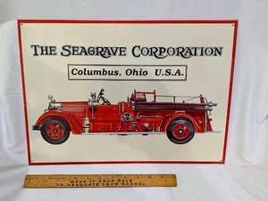 AAA Co. SEAGRAVE CORP. Fire Truck 16x11 Advertising metal sign #1 - Picture 1 of 1