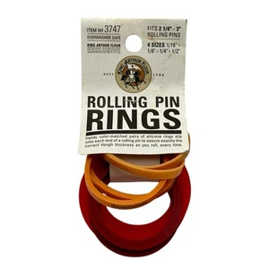 King Arthur Flour Rolling Pin Rings Set Silicone 4 Sizes 3747 Baking Tool New - Picture 1 of 13