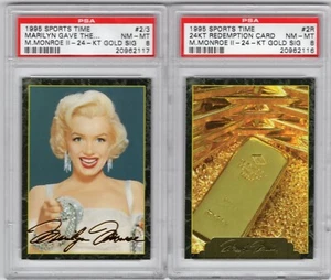 1995 Sports Time MARILYN MONROE II 24kt. Gold Signature with Redemption #2 PSA 8 - Picture 1 of 2