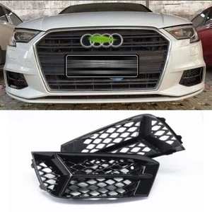 Front Grills Bumper Fog Lights Cover Lamp Frame Trim For Audi A3 2017-2021 - Picture 1 of 10