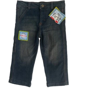 Jeans da falegname My First Wrangler taglia 18 mesi vintage denim invecchiato nuovi con etichette - Foto 1 di 9