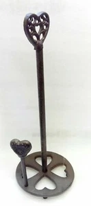 DÉROULEUR PAPIER ESSUIE TOUT EN FONTE, COEUR, CHAT OU POULE - Imagen 1 de 8