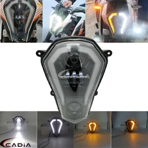 LED Headlight DRL Turn Signal Headlamp For KTM DUKE 125 200 250 390 2011-2016 - Picture 1 of 11