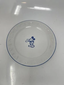 Disney Gourmet Mickey Salat Dessert Teller 8" blau geprägt Disney Geschirr - Bild 1 von 3