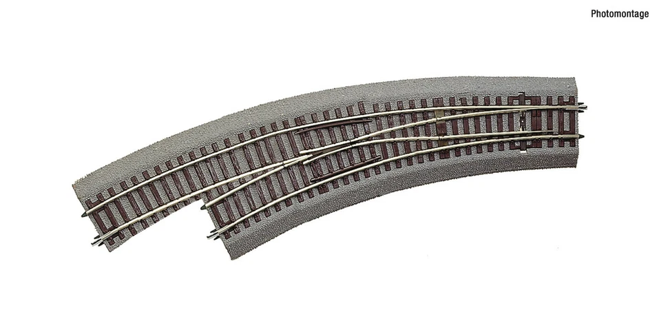 Roco H0 42572 Bogenweiche links BWl 3/4 mit Bettung, (R3) / 30˚ - NEU + OVP - Bild 1 von 1