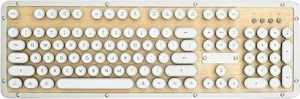Azio Retro Classic Bluetooth (Maple) - Luxury Vintage Backlit Mechanical KB New - Picture 1 of 6