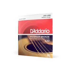 Acoustic Guitar Strings By D'Addario, EJ17, 13-56, Phosphor Bronze Set Of 6. - Picture 1 of 5