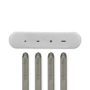 ImpressArt Dot & Dash Código Morse Joyería y Artesanía Metal Estampillas Punzón Set 4 piezas Acero - Imagen 1 de 1
