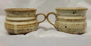 Bernard Jaffe Pottery Mugs Studio Pottery Mid Century Stoneware set of 2  - Picture 1 of 10