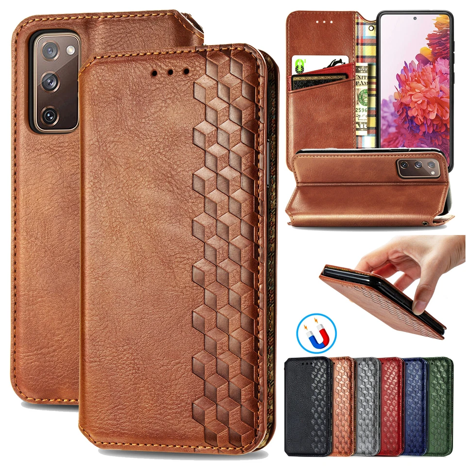 For Samsung Galaxy S20 FE 4G/5G Leather Flip Card Wallet Stand Phone Case Cover - Image 1 of 4