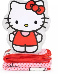 Hello Kitty Pillow and Pink Throw Set, 40 x 50 - New - Picture 1 of 4