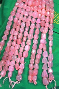 3700 Ct Certified 9 Piece Drill Mala Pink Onyx Length-300 Unheated/Untreated SA - Picture 1 of 8
