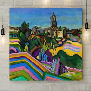 Prades The Village - Wall Art by Joan Miro - Canvas Rolled Wall Art Print - Picture 1 of 7