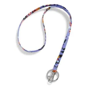 Vera Bradley Lanyard Mural Garden Purple Lobster Claw Clip Neck ID Badge Holder - Picture 1 of 3