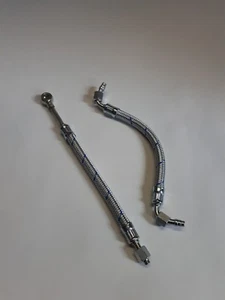 Porsche 356 A,B,C,912 Engine inlet and outlet oil line Blue Braided 61607818 - Picture 1 of 2