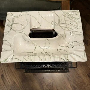 Mid Century Modern Atomic Ash Tray/ Organizer 3 Tier Magazine Shelf Table Shelf - Picture 1 of 6