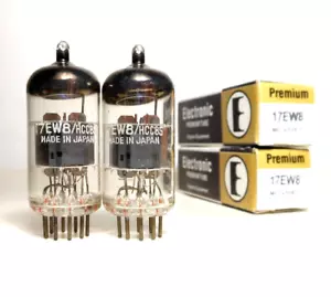 Matched PAIR 17EW8 NOS NIB Tubes Matsushita (Mullard) Japan HCC85 LEBEN CS300F - Foto 1 di 3