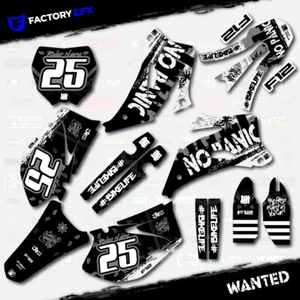 Gray Wanted Racing Graphics Kit fits Yamaha 06-09 YZ250F YZ450F YZF 250 450 - Picture 1 of 5