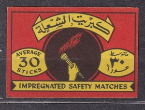 POLAND 1955 Matchbox Label Export - Cat.E#083 (TORCH) Impregnated Safety Matches - Imagen 1 de 1