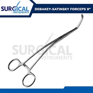 Abrazadera tangencial atraumática fórceps cardiovasculares alemanes DeBakey-Satinsky 9" talla - Imagen 1 de 3