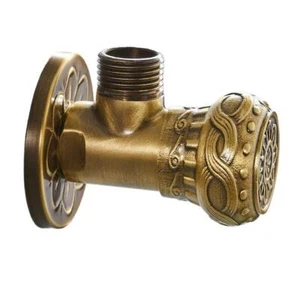 Antique Retro Wall Shut Off Angled Isolation Valve 1/2 - Picture 1 of 5