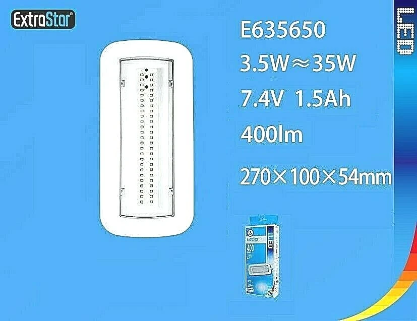 x Lampada Plafoniera Emergenza 50 Led 3,5 W 400 lm Incasso ExtraStar E635650 Cir - Immagine 1 di 1
