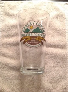 BARLEY CREEK BREWING COMPANY BEER 20th ANNIVERSARY 6" PINT GLASS - Picture 1 of 1