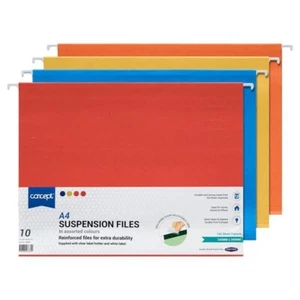 A4 Hanging Suspension Files Tabs Inserts Filing Cabinet File Folders Pack of 10 - Picture 1 of 6