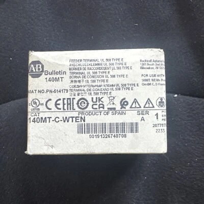 Allen Bradley 140MT-C-WTEN  64A Feeder Terminal  Series A New - Image 1 of 4