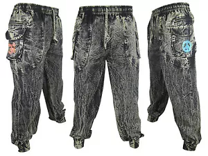 Pantaloni in cotone canapa dritti pace Om lavati a pietra vita elastici pantaloni casual - Foto 1 di 5