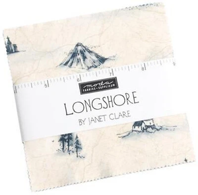 Longshore Moda Charm Pack 42 100% Cotton 5" Precut Fabric Squares - Image 1 of 2