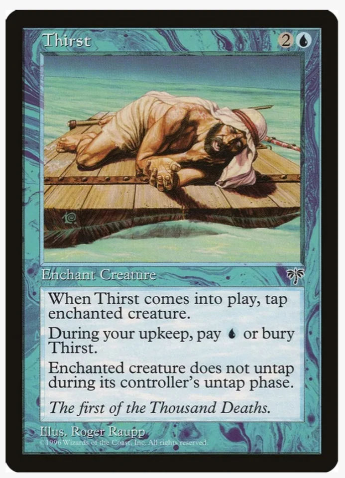 Thirst Vintage Magic the Gathering  (x4) PLAYSET MtG Mirage - Image 1 of 1
