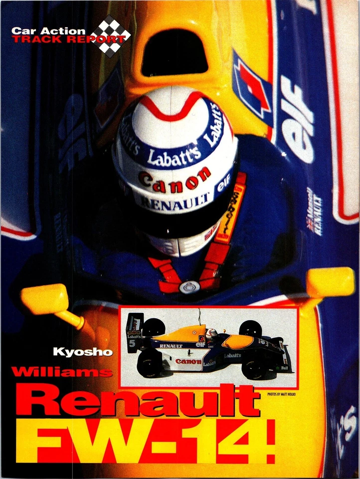 Kyosho FW-14 Williams Renault Formula-1 Wall Art Decor Ephemera Labatts - Image 1 of 1