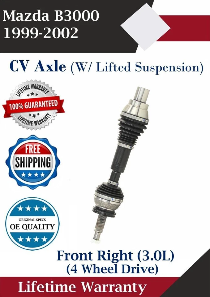 Nuevo eje CV delantero derecho OE para Mazda B3000 1999-2002 3,0 L 4x4 garantía de por vida Foto 1 de 4
