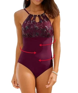 Bonprix Cut-Out Shaper Badeanzug - Größe 14 - Neu ohne Etikett - UVP 45£ - Bild 1 von 7