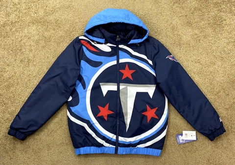 TENNESSEE TITANS 2022 Starter Hooded Full Zip BIG LOGO Jacket 3X, 4X, 5X 6X Cover