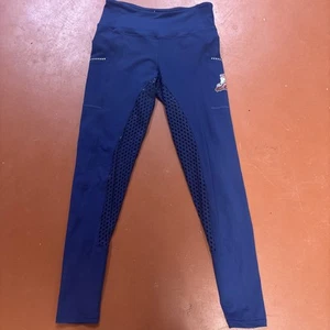 The Mane Range Navy Blue Riding Tights in Size L - Picture 1 of 5